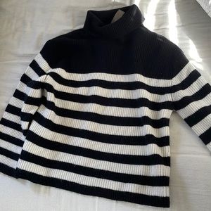Jcrew striped turtleneck sweater
